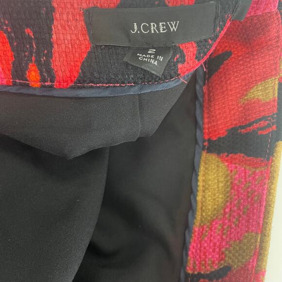 J. Crew Pink and Gold Tropical Floral Pencil Skirt, size 2 - Picture 6 of 8